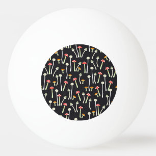 Vintage autumn mushrooms pattern design. ping pong ball