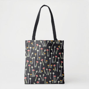 Vintage autumn mushrooms pattern design. tote bag
