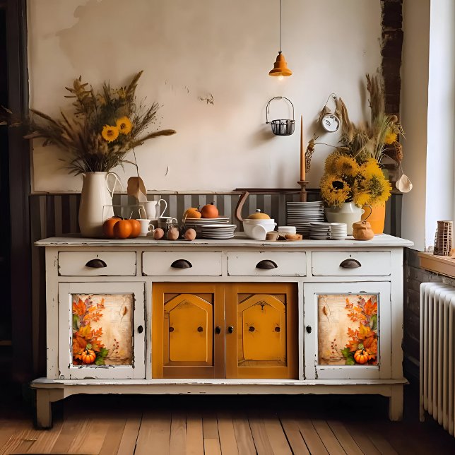 Vintage Autumn Scene Decoupage Print  Tissue Paper (Creator Uploaded)