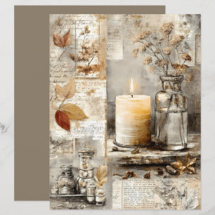 Vintage Autumn Spice & Warm glow Scrapbook Paper