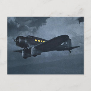 Vintage Aviation Aeroplane Colour Art Postcard