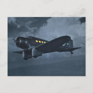 Vintage Aviation Aeroplane Colour Art Postcard