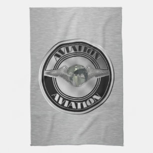 Vintage Aviation Art Tea Towel