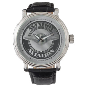 Vintage Aviation Art Watch