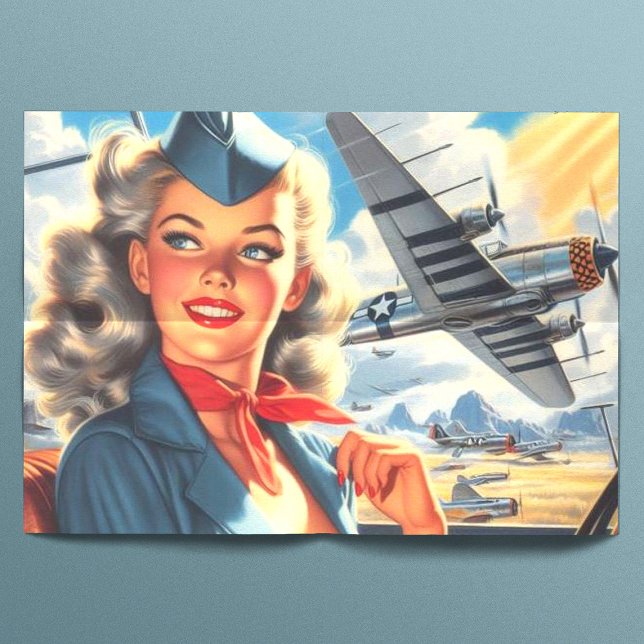 Vintage Aviation Pin Up Tissue Paper (Creator Uploaded)