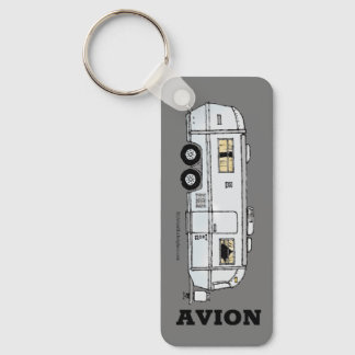 Vintage Avion Trailer Key Fob, Aluminium Ring