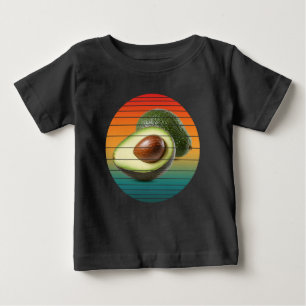 Vintage avocado fruit vegetarian food baby T-Shirt