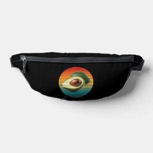Vintage avocado fruit vegetarian food bum bags