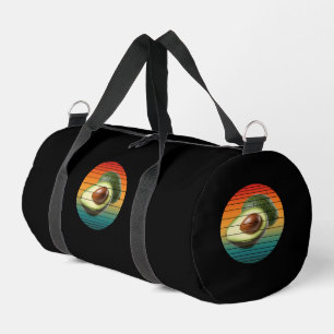 Vintage avocado fruit vegetarian food duffle bag