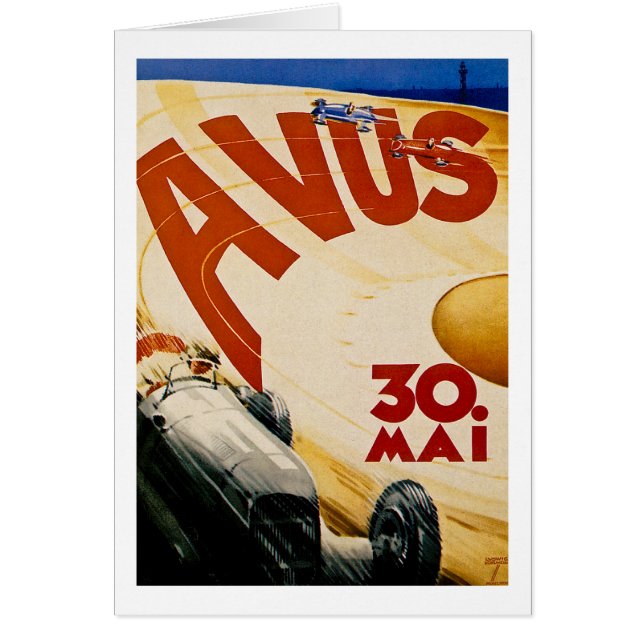 Vintage AVUS Race Poster (Front)