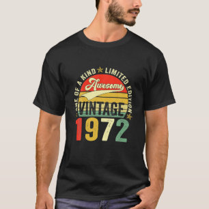 Vintage Awesome 50 Years Old 1972 50th Birthday T-Shirt