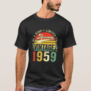 Vintage Awesome 63 Years Old 1959 63Rd Birthday Me T-Shirt