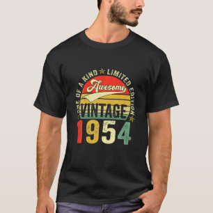 Vintage Awesome 68 Years Old 1954 68Th Birthday Me T-Shirt