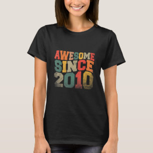 Vintage Awesome Since 2010 Retro 12th Birthday 12  T-Shirt
