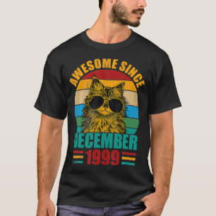 Vintage Awesome Since December 1999 21st Bday 21 Y T-Shirt
