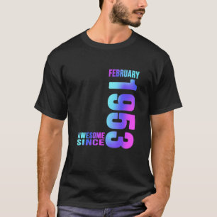 Vintage Awesome Since February 1953 happy 70th Bir T-Shirt
