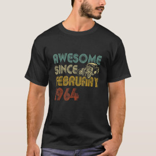 Vintage Awesome Since February 1964 58th Birthday T-Shirt