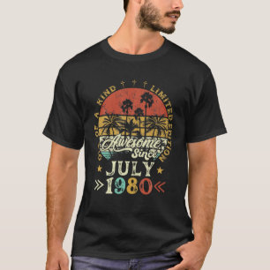 Vintage Awesome Since July 1980 Limited Edition Bd T-Shirt