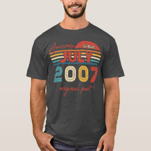 Vintage Awesome Since July 2007 Original Part T-Shirt
