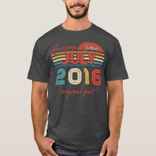 Vintage Awesome Since July 2016 Original Part T-Shirt