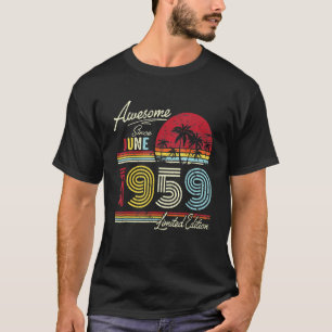 Vintage Awesome Since June 1959 63rd Birthday T-Shirt