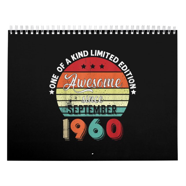 Vintage Awesome Since September 1960 Calendar (Cover)
