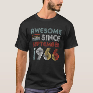 Vintage Awesome Since September 1966 53rd Birthday T-Shirt