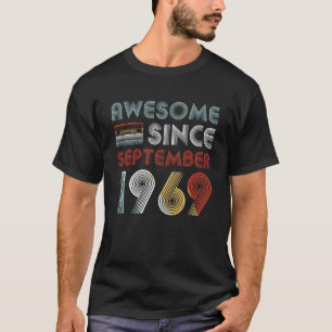 Vintage Awesome Since September 1969 50th Birthday T-Shirt