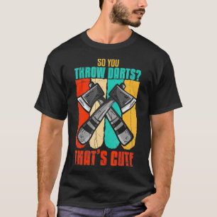 Vintage Axe Throwing Crossed Lumberjack Distressed T-Shirt