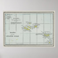 Vintage Azores Islands Map (1901)