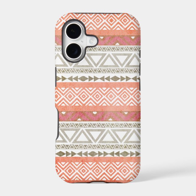 Vintage Aztec Tribal Pattern 2 iPhone Case (Back)