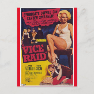 Vintage B movie Postcard