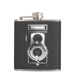 Vintage b&w Camera Hip Flask