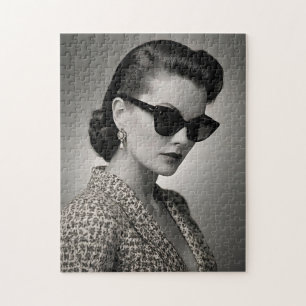 Vintage B&W Fashion Photo Puzzle Classic Style