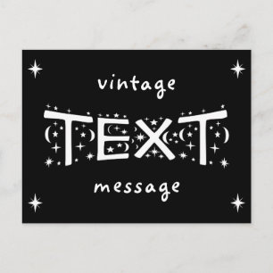 Vintage B&W Text Message Postcard