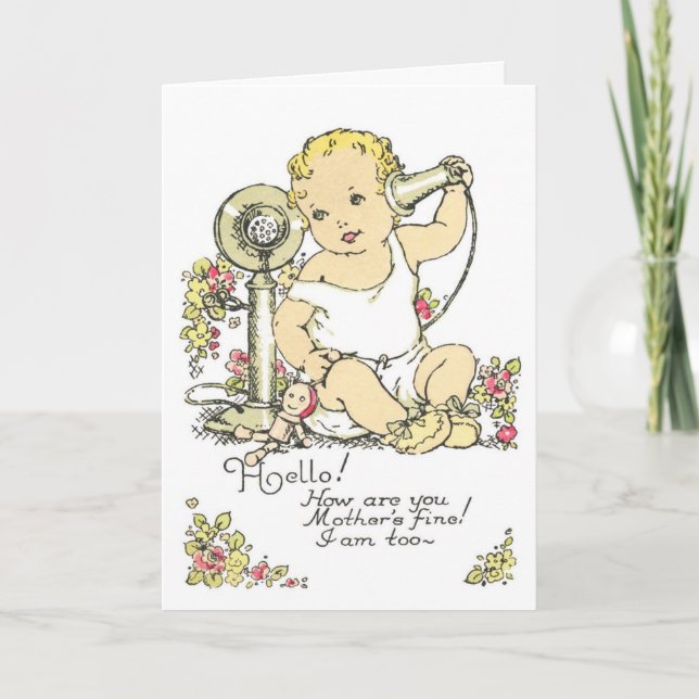 Vintage Baby Birth Announcement (Front)