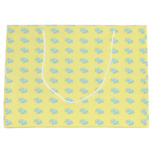 Vintage baby blue elephants Gift Bags
