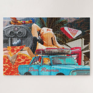 Vintage Baby Boomer Mid-Century GenX Road Trip Jigsaw Puzzle