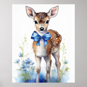 Vintage Baby Boy Deer 2 Poster