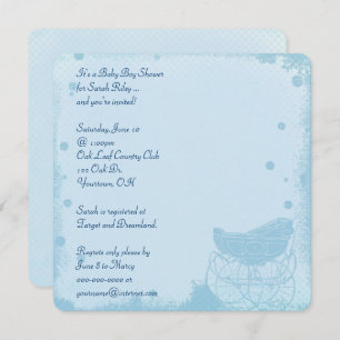 Vintage Baby Boy Shower Invitation