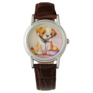 Vintage Baby Bulldog sitting and thinking Watch