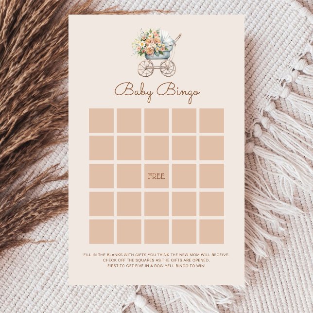 Vintage Baby Carriage Baby Bingo Game (Creator Uploaded)