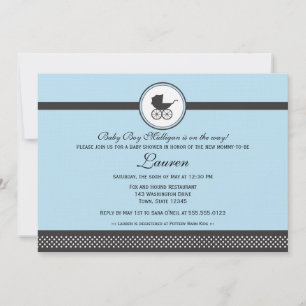 Vintage Baby Carriage Baby Shower Invitation