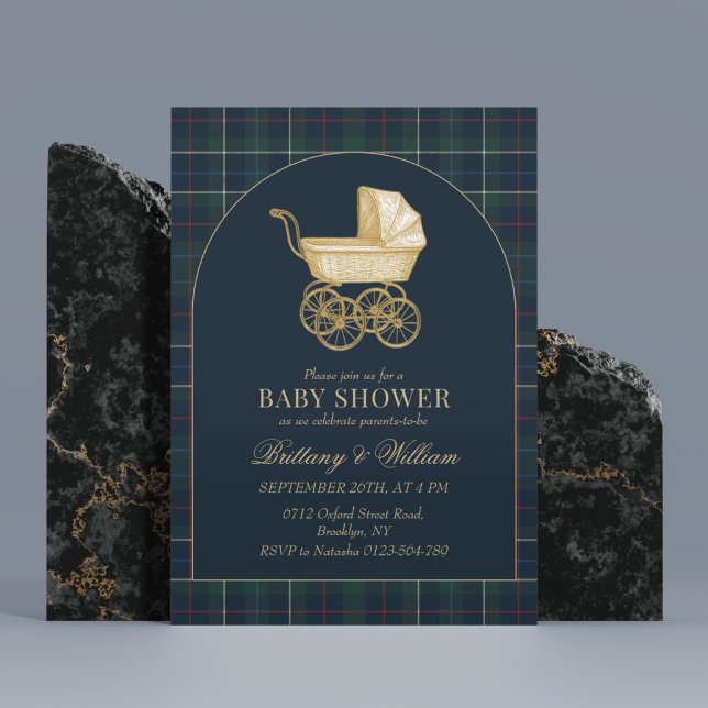 Vintage Baby Carriage Classic Baby Shower  Invitation (Creator Uploaded)