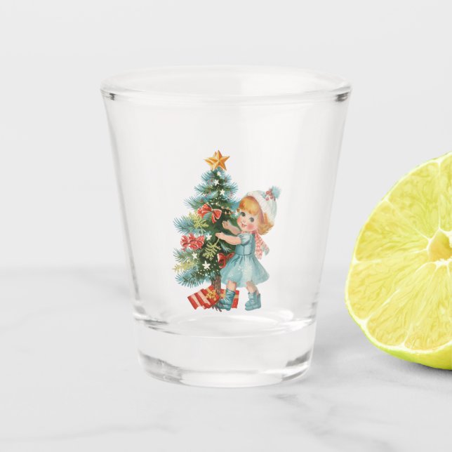 Vintage baby girl  shot glass (Front)