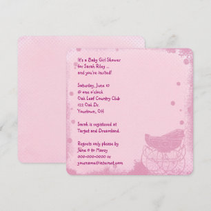 Vintage Baby Girl Shower Invitation