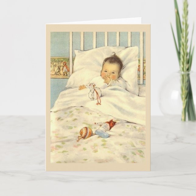Vintage Baby Greeting Card (Front)