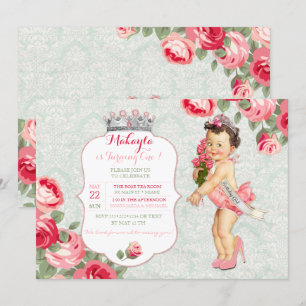 Vintage Baby Little Miss America Pageant Princess Invitation