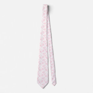 Vintage baby pink elegant chic roses floral tie