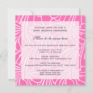 Vintage Baby Shower, Art Nouveau Floral Pattern Invitation